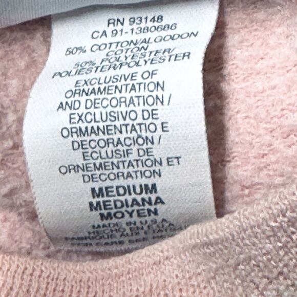 VTG Morning Sun Cat in a Mitten Birds on Clothesline Pink Medium USA Grandmacore - Picture 5 of 5